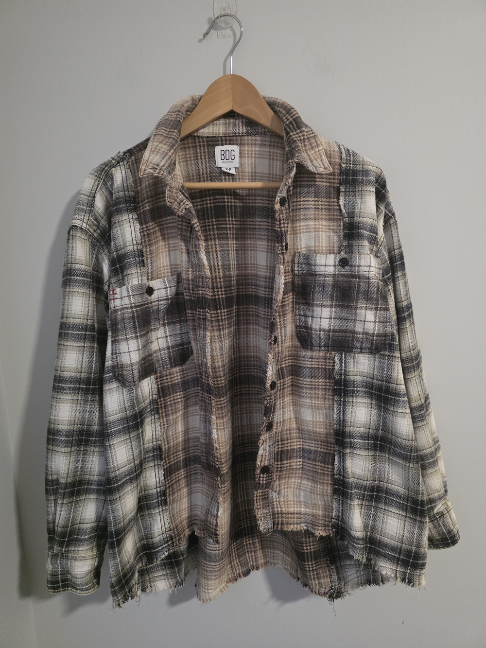 BDG Urban Outfitters Patchwork Plaid Flannel Shacket Jacket Women's Small (S)